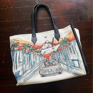 Montblanc Canvas leather tote